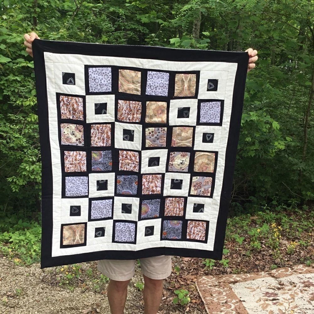 NWT. Hand Crafted Aboriginal Prints Quilt